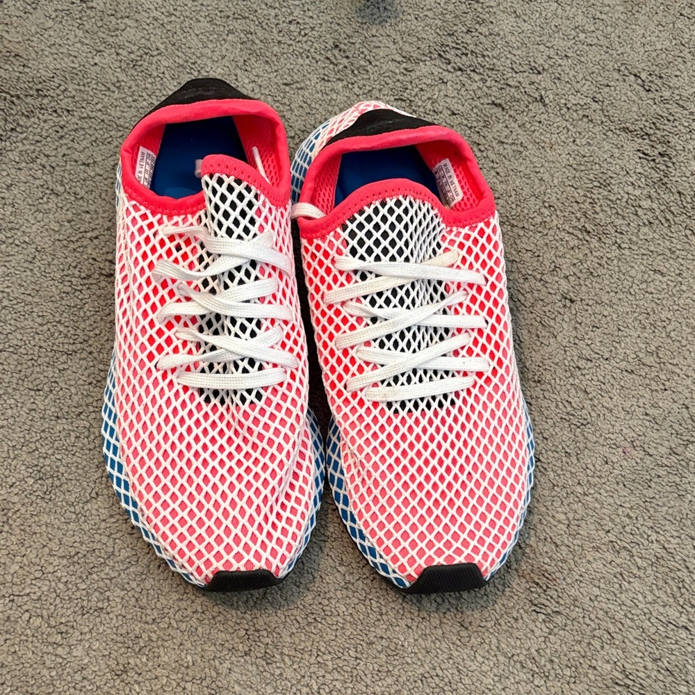 adidas Red and White Athletic Shoes